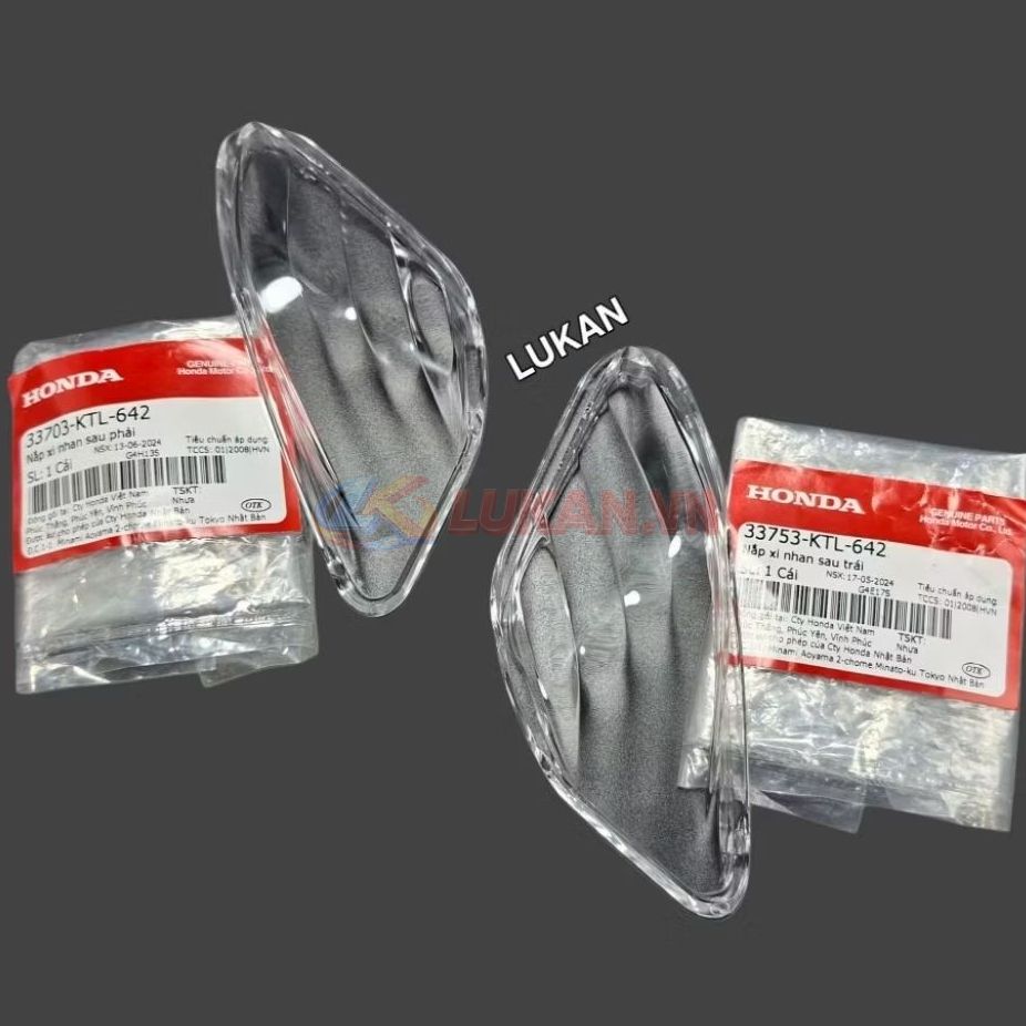 Cặp nắp chụp xi nhan sau trắng WAVE A, RS, S100... zin Honda 33753-KTL-642, 33703-KTL-642 - Ảnh 4