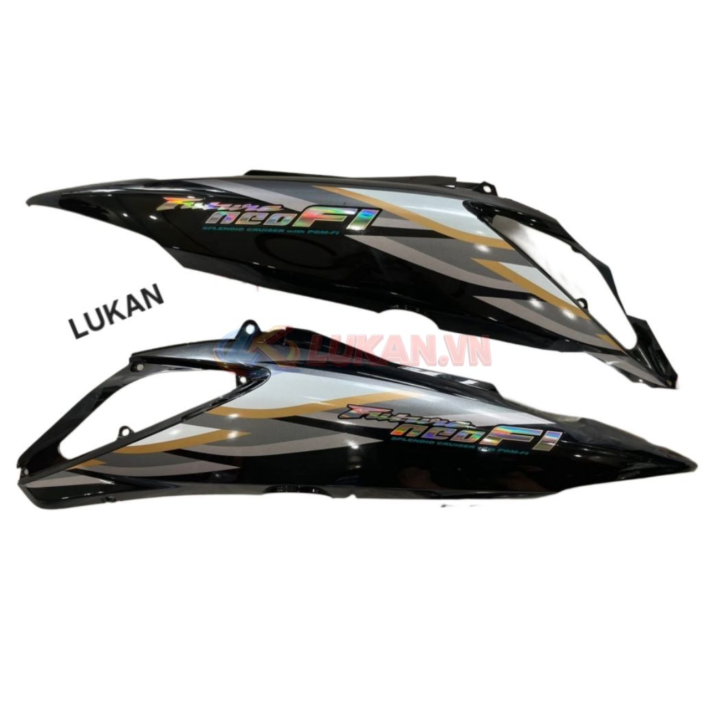 Cặp nhựa ốp thân sườn xe FUTURE NEO 125 Fi... Đen zin tem cánh chim - Ảnh 3