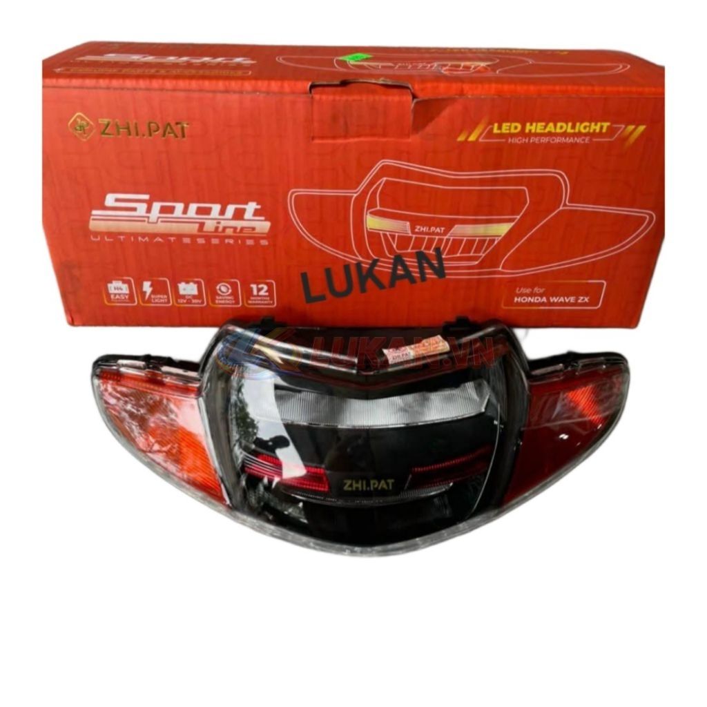 Pha chóa đèn led trước ZHIPAT xe WAVE ALPHA, ZX đời đầu.... - Ảnh 3