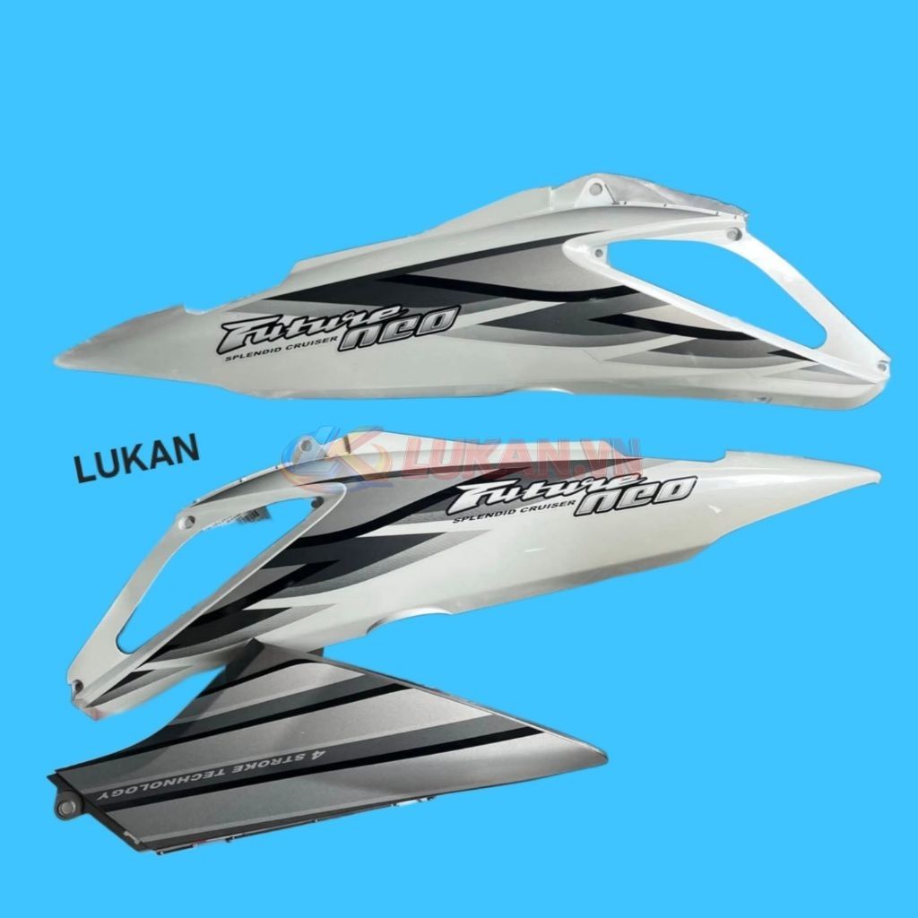 Cặp nhựa ốp thân sườn xe FUTURE NEO 125... Trắng cánh chim zin