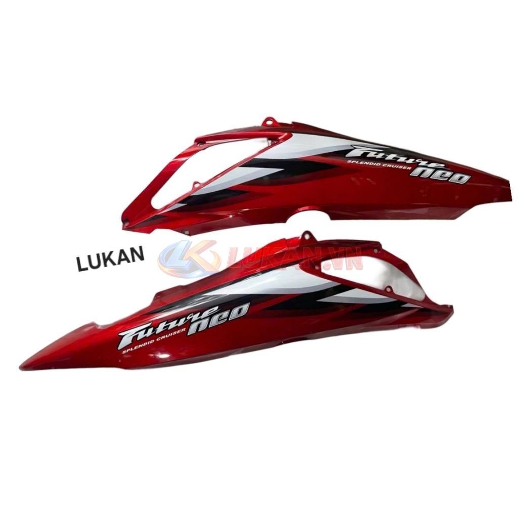 Cặp nhựa ốp thân sườn xe FUTURE NEO 125 Đỏ trắng zin chính hãng - Ảnh 3