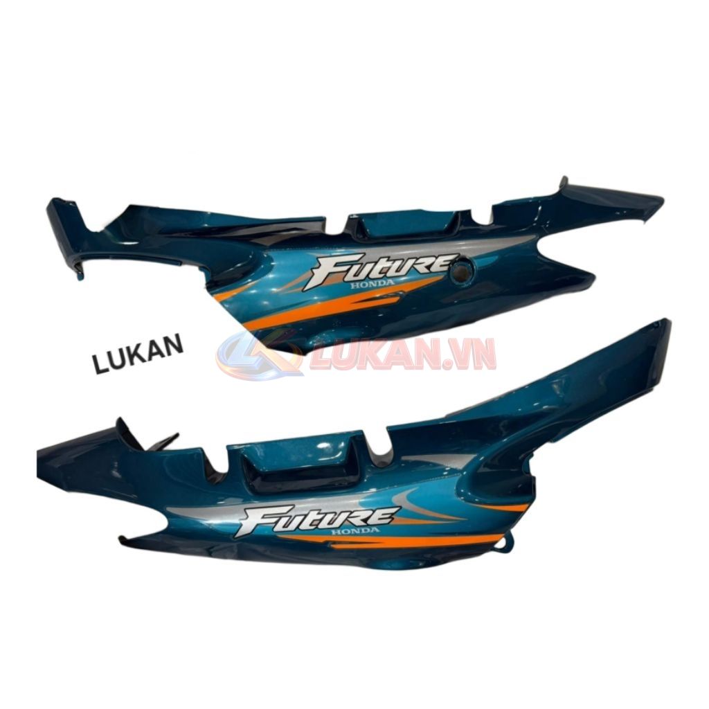 Cặp nhựa ốp thân sườn xe FUTURE 1 đời đầu Xanh Ngọc zin Honda