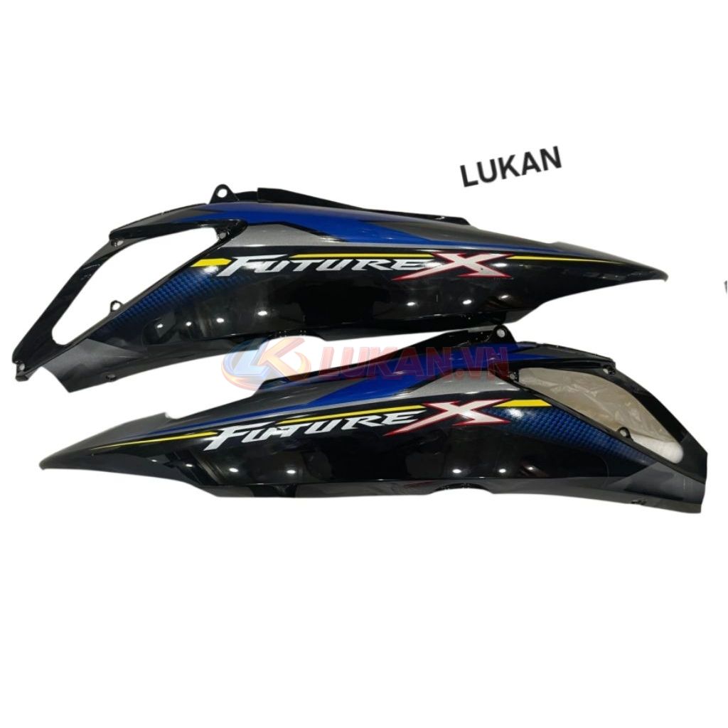 Cặp nhựa ốp thân sườn xe FUTURE X 125.... Đen Xanh zin chính hãng - Ảnh 4