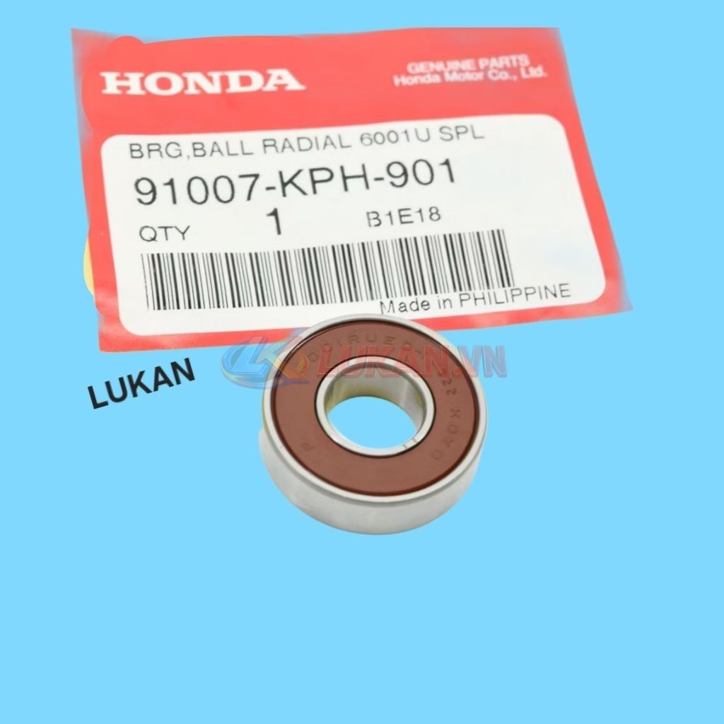 Vòng bi, bạc đạn cốt dên lốc nồi côn FUTURE 2, NEO, MẬP, LED 125... 6001U zin 91007-KPH-901 - Ảnh 3