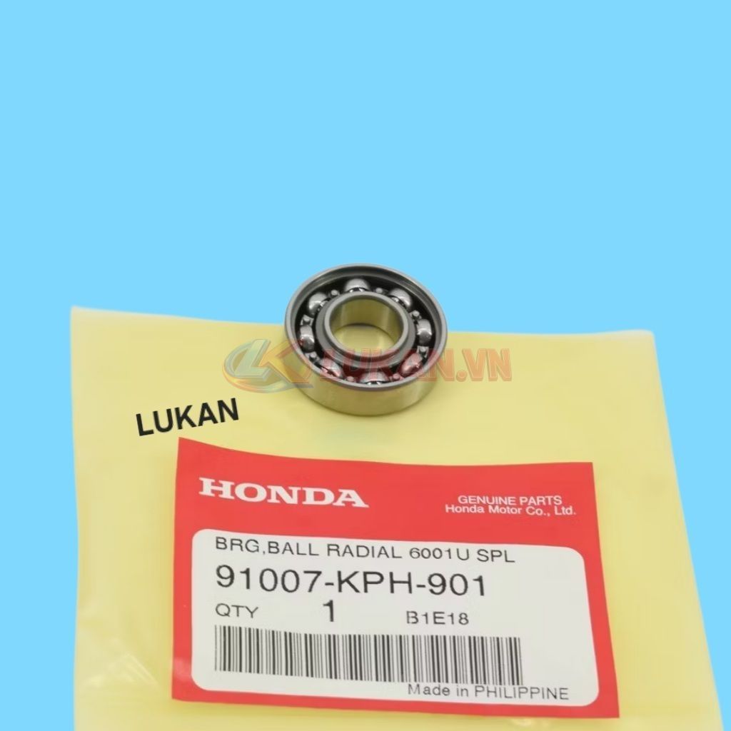 Vòng bi, bạc đạn cốt dên lốc nồi côn FUTURE 2, NEO, MẬP, LED 125... 6001U zin 91007-KPH-901 - Ảnh 4