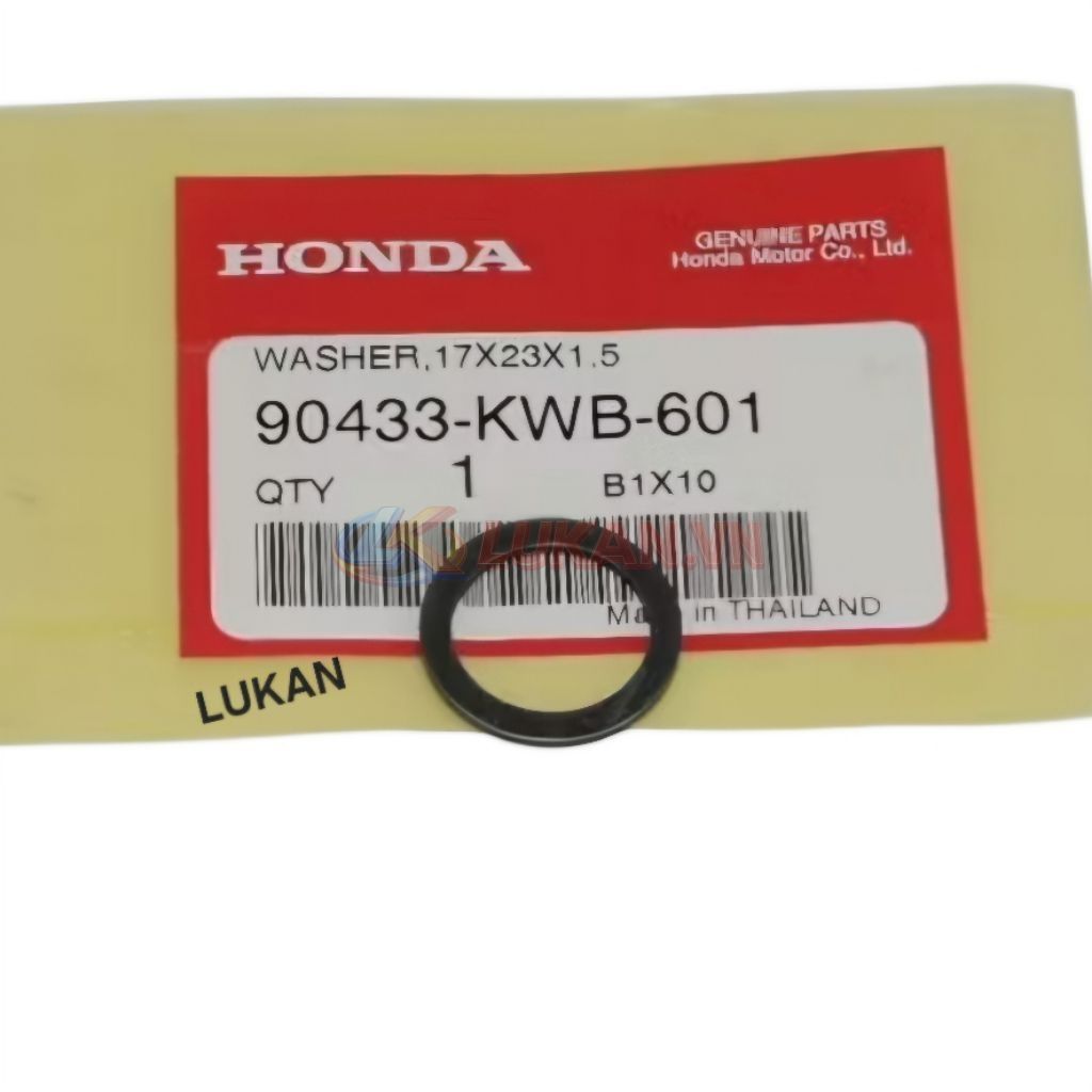 Đệm phẳng, lông đền chuông nồi côn 3 càng WAVE S110, RSX, BLADE, A110.... 17x23x1,5 zin 90433-KWB-601 - Ảnh 4
