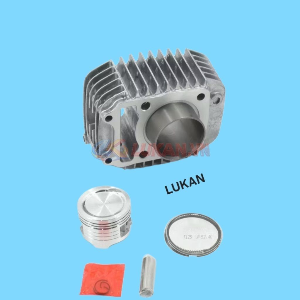 Bộ lòng, nòng hơi xi lanh xe FUTURE MẬP, LED, MSX 125... luôn piston bạc 52mm - Ảnh 4
