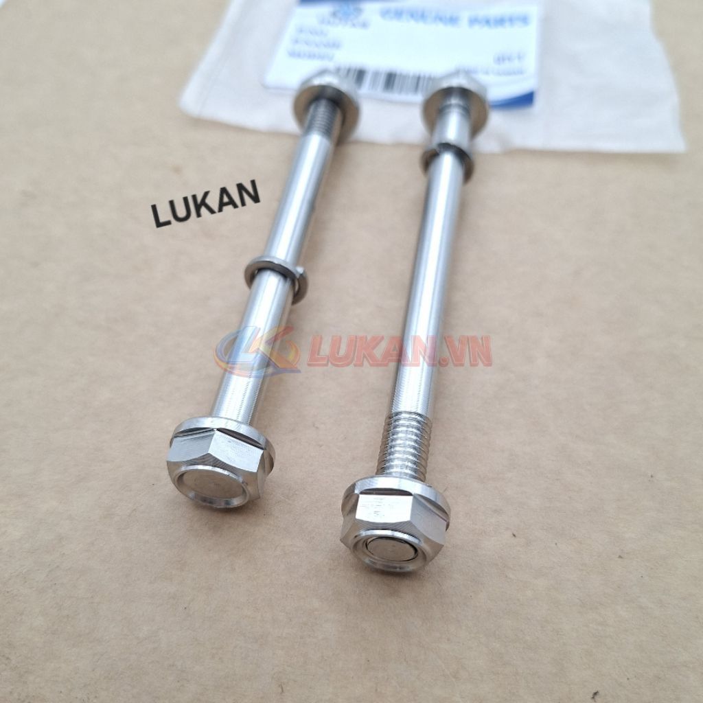 Cặp ốc cốt treo máy inox, bu lông CNC xe WAVE Thái, ALPHA, ZX, FUTURE 1, RS, S100.... - Ảnh 7