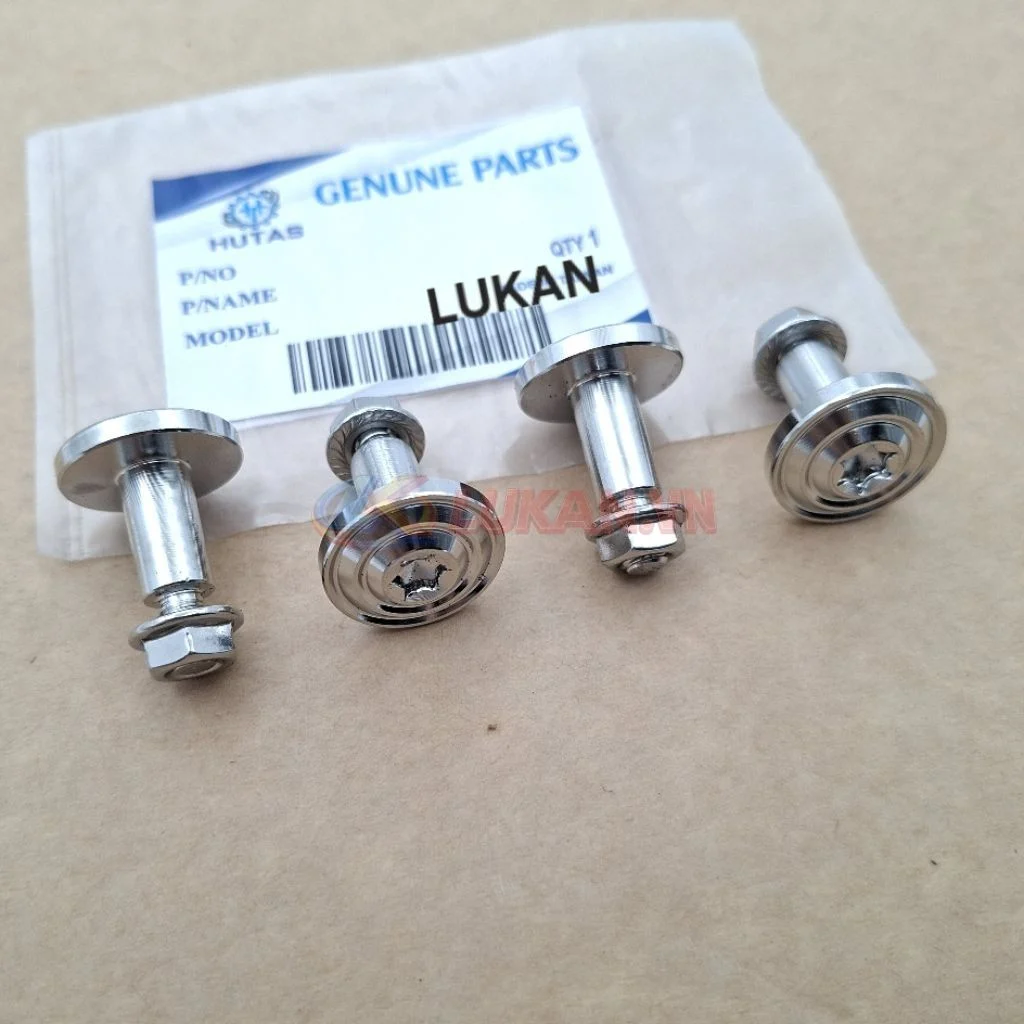 Bộ 4 ốc CNC, tán khâu inox treo nhựa đuôi sau xe DREAM.... - Ảnh 3