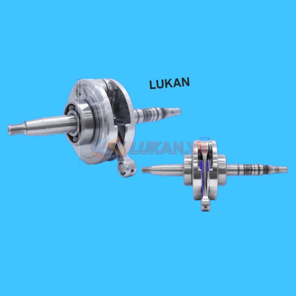 Cây dên đôn +6, biên trục khuỷu xe FUTURE NEO, MẬP, LED 125... lòng dài 78, má 106, tay 102, ắc 22x14 - Ảnh 2