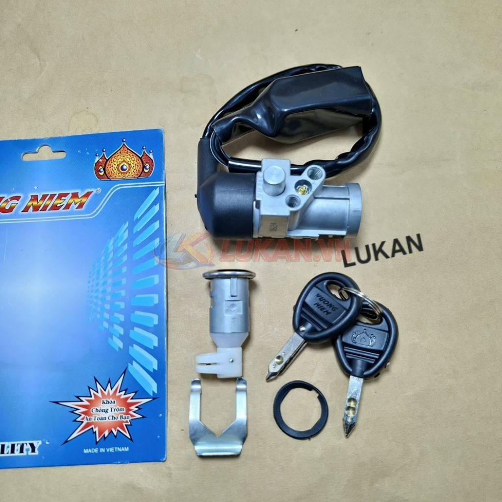 Bộ ổ khóa, công tắc điện 6 cạnh xe FUTURE 1 đời đầu... chống đoãn - Ảnh 2