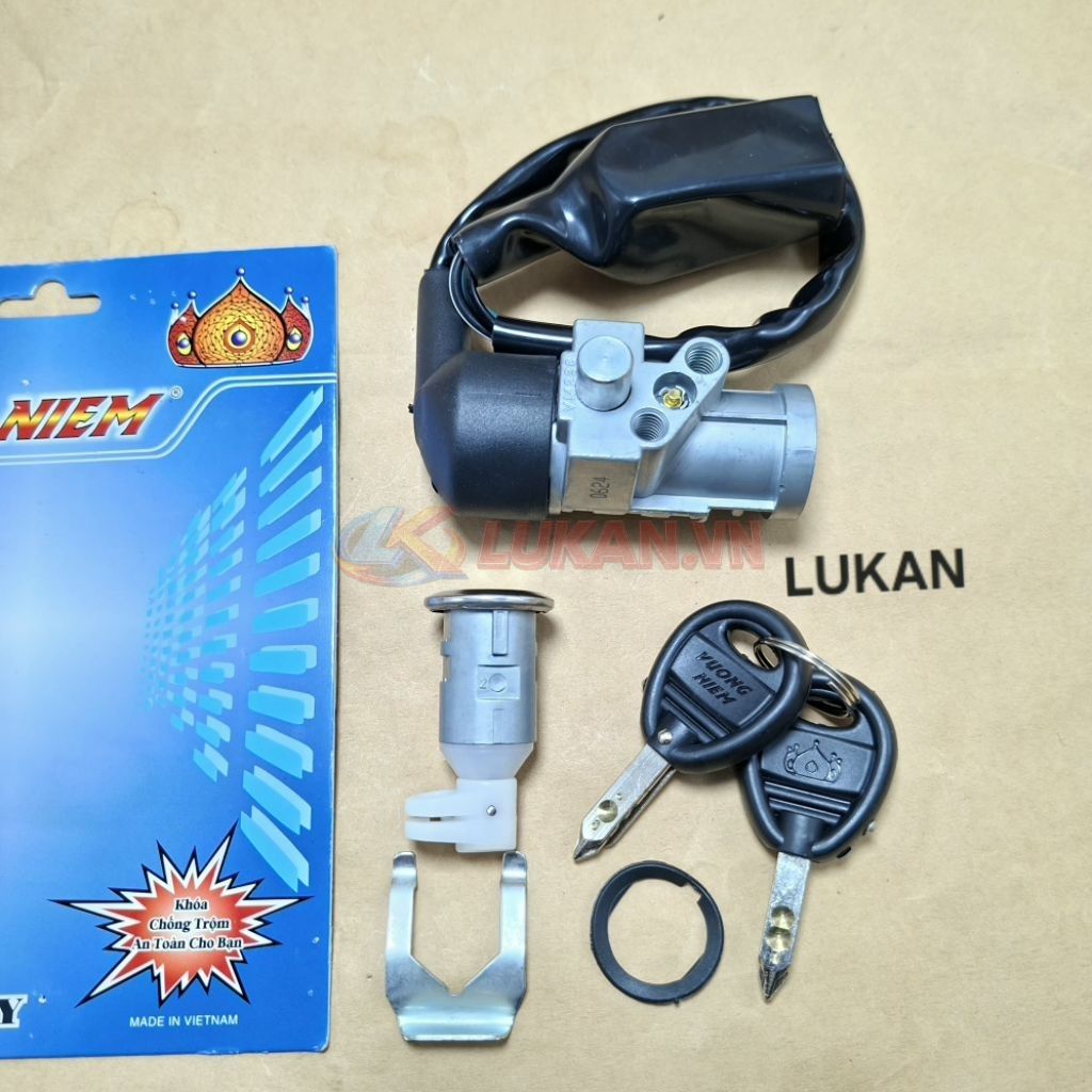 Bộ ổ khóa, công tắc điện 6 cạnh xe FUTURE 1 đời đầu... chống đoãn - Ảnh 3