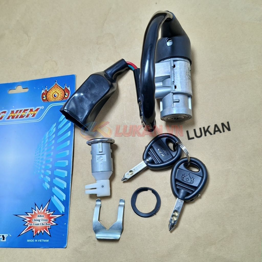 Bộ ổ khóa, công tắc điện 6 cạnh xe FUTURE 1 đời đầu... chống đoãn - Ảnh 4