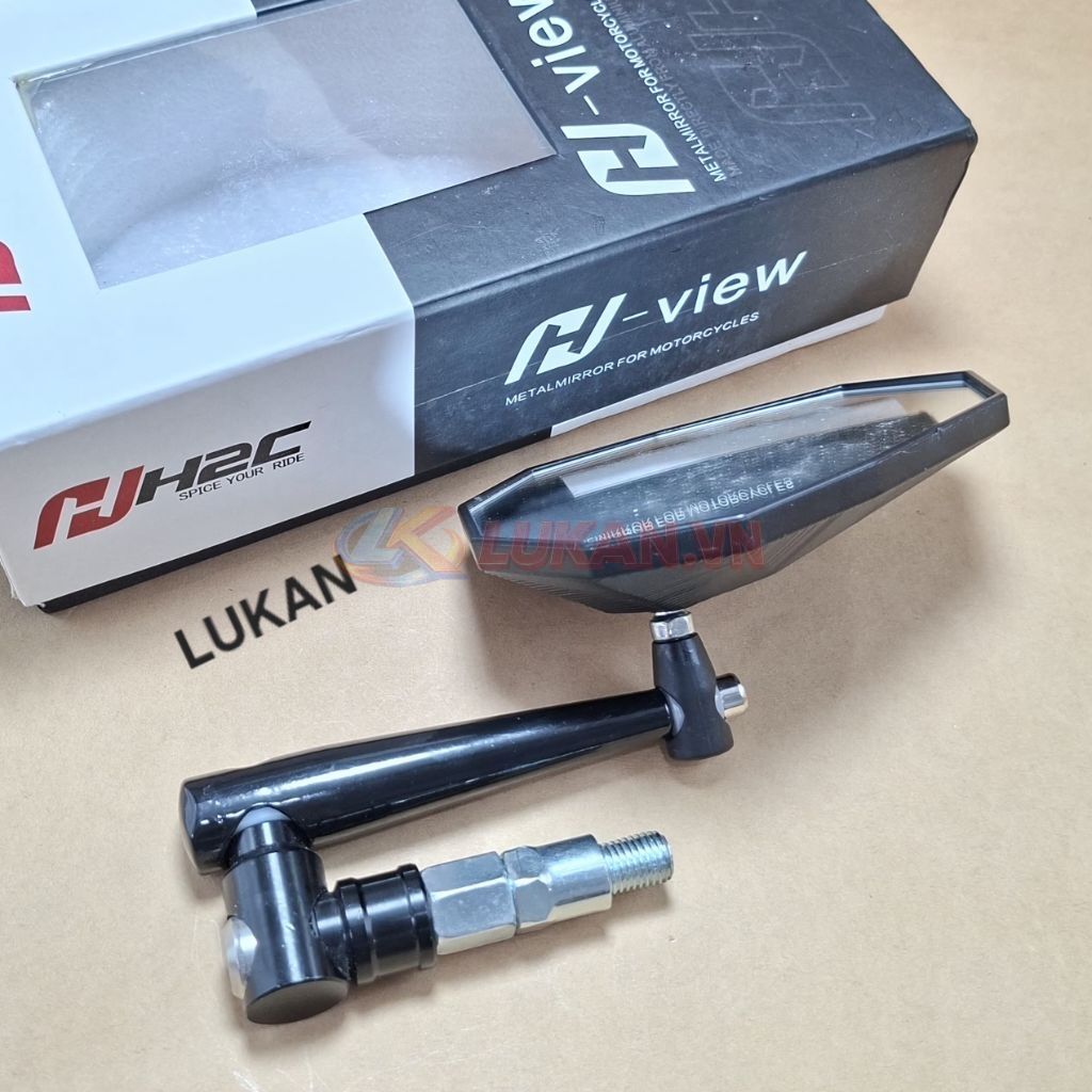 Gương kính chiếu hậu H2C chiếc lá xoay 360 xe WAVE, FUTURE, WINNER.... - Ảnh 2