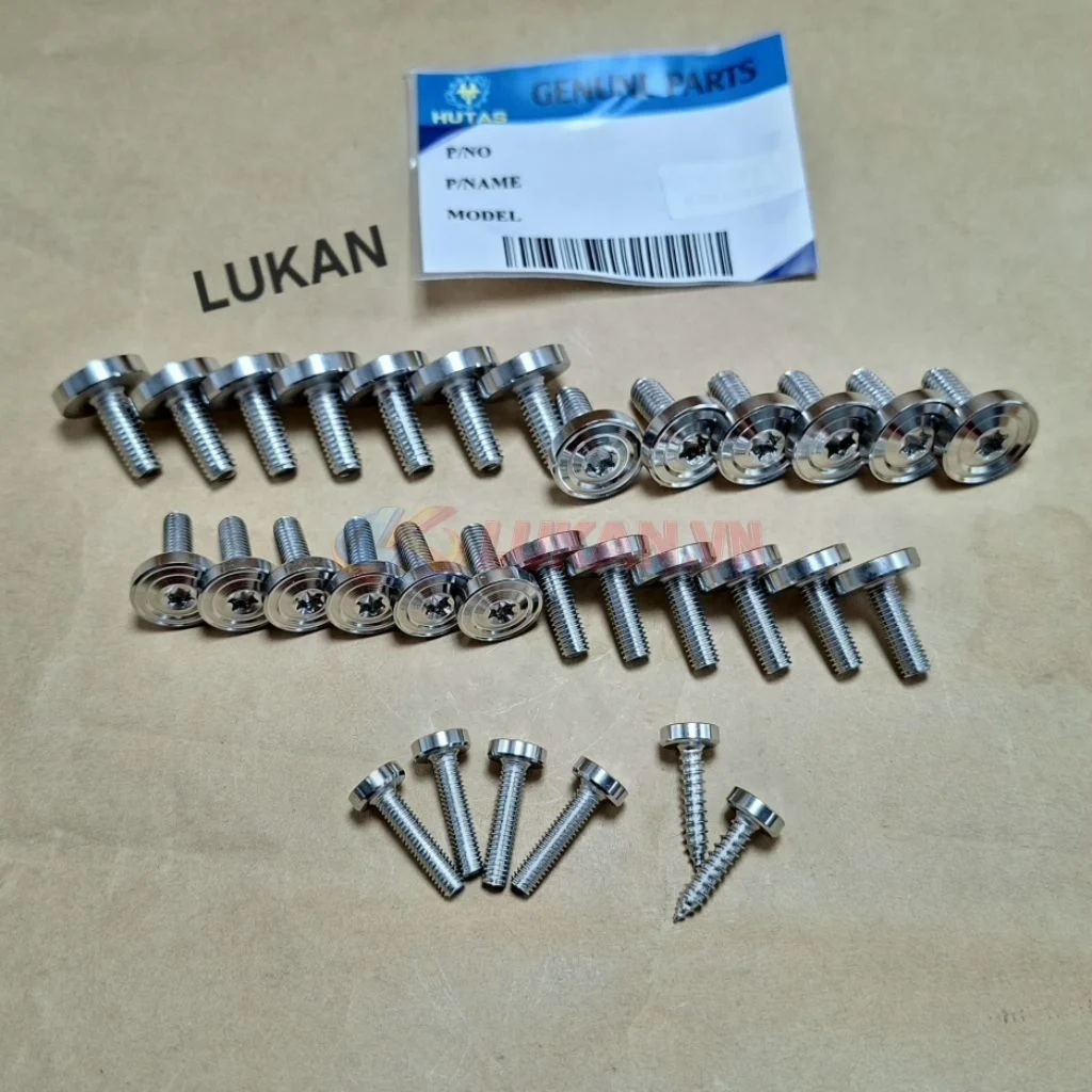 Bộ 31 ốc vít dàn áo inox CNC xe WINNER 150.... lục giác bông - Ảnh 3