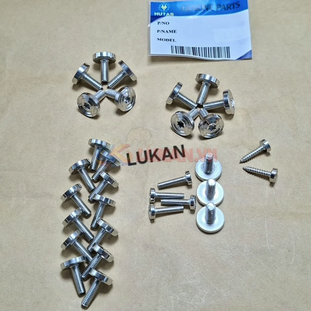 Bộ 31 ốc vít dàn áo inox CNC xe WINNER 150.... lục giác bông - Ảnh 4