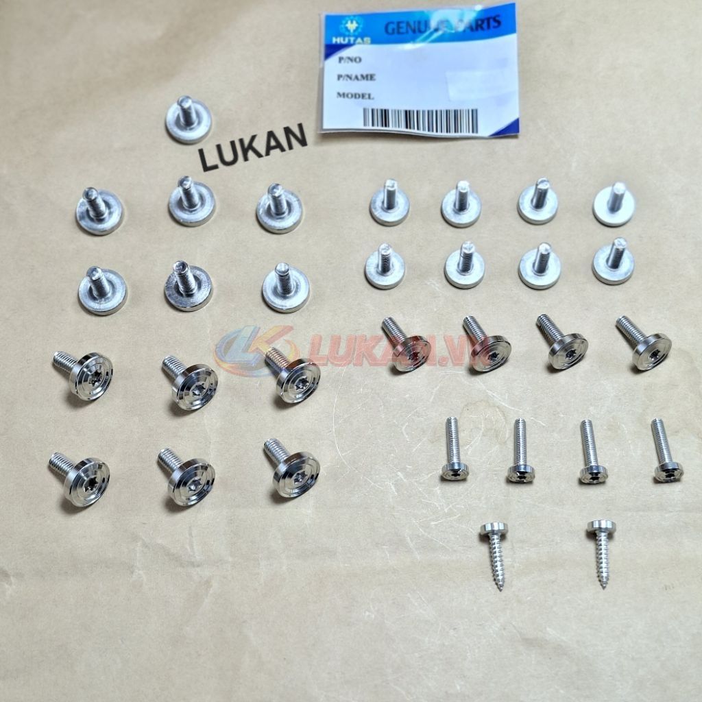 Bộ 31 ốc vít dàn áo inox CNC xe WINNER 150.... lục giác bông - Ảnh 5