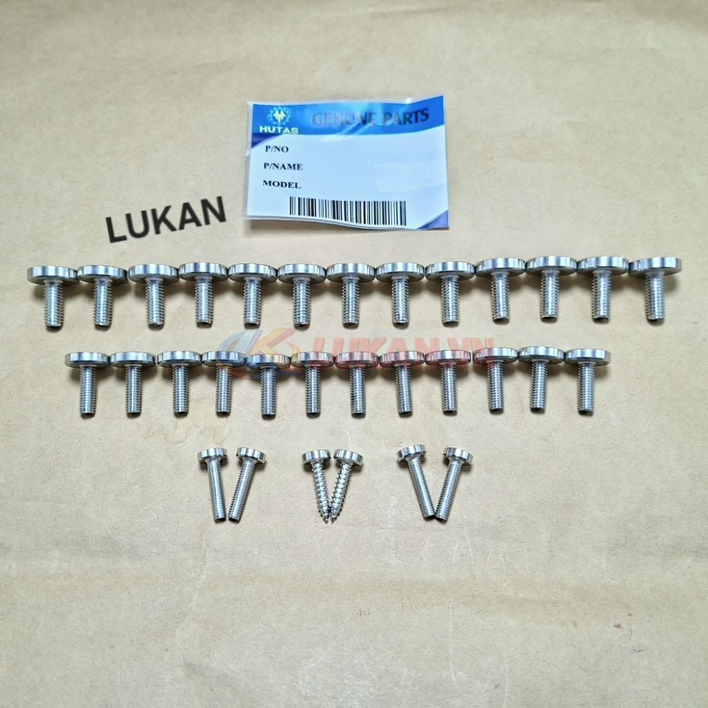 Bộ 31 ốc vít dàn áo inox CNC xe WINNER 150.... lục giác bông - Ảnh 7